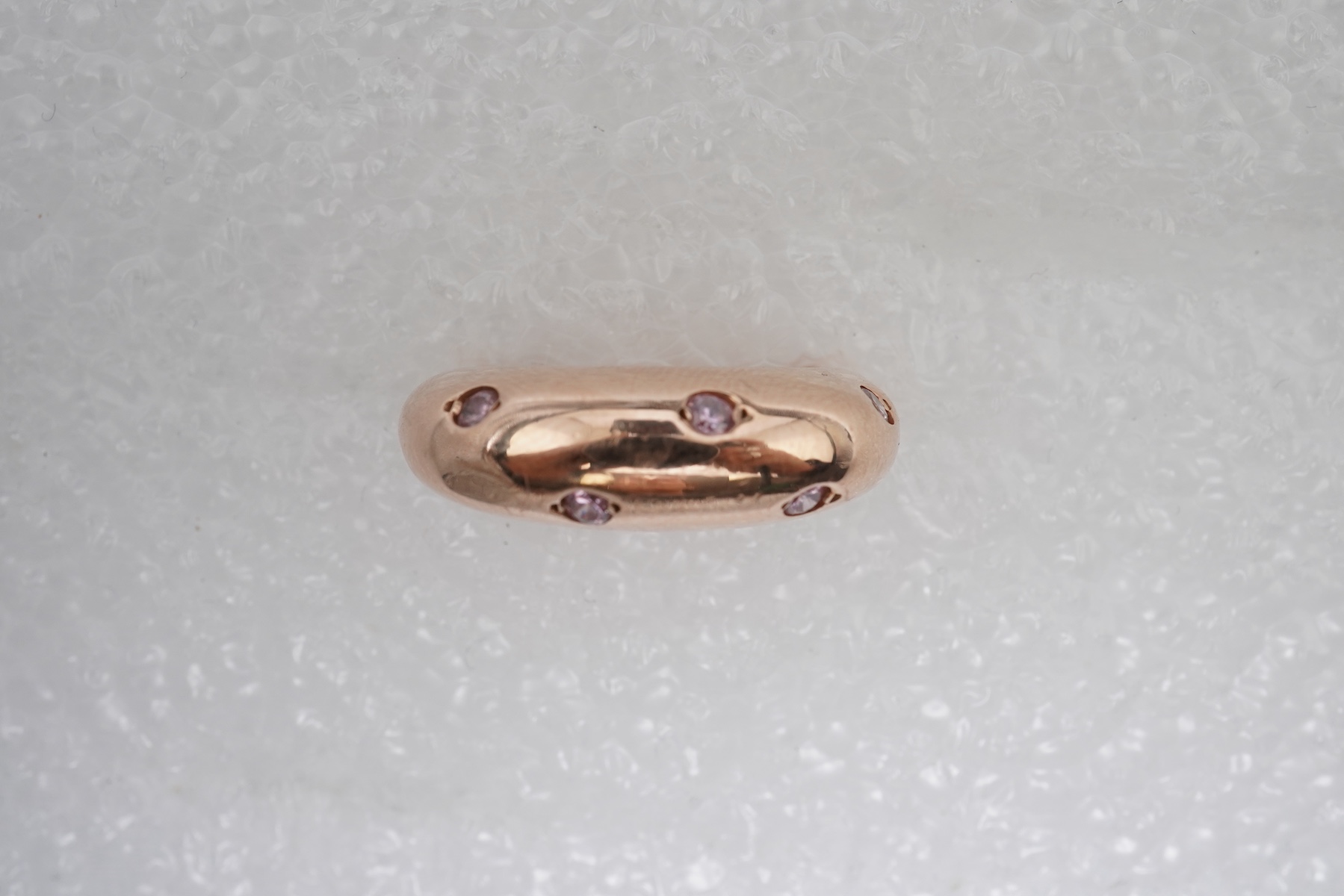 A pink tourmaline ring